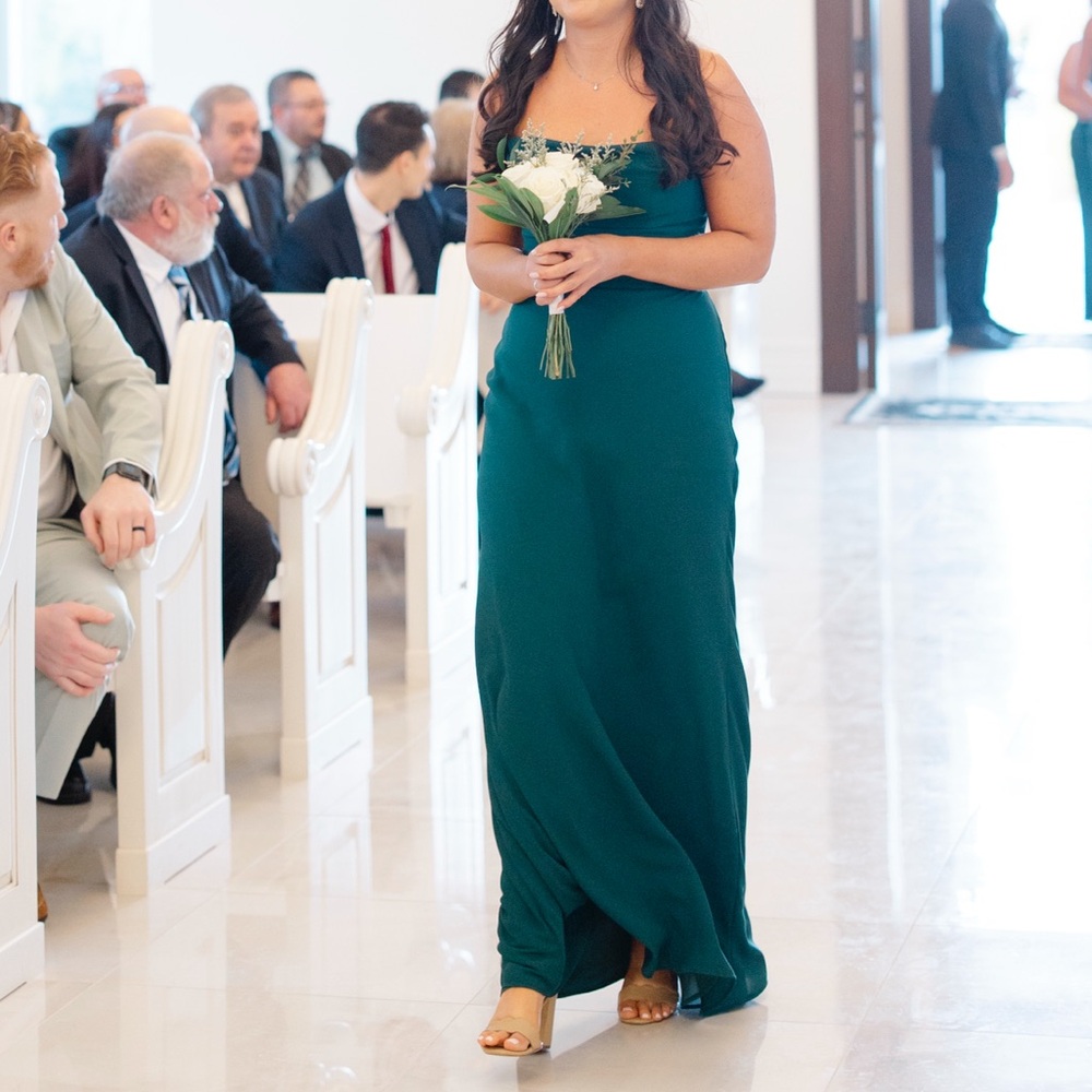 Jenny Yoo Classic Black Strapless Gown